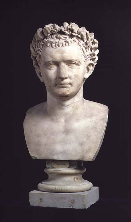 Portrait bust of Emperor Nero (37-68) od Anonymous