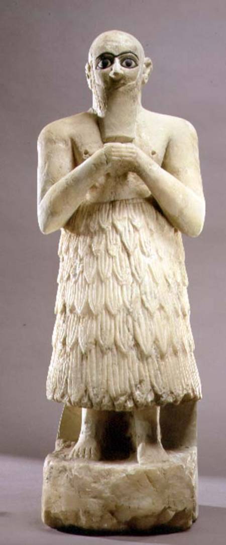 Statuette of the official or steward Ebih-Il worshipping the goddess Ishtar, from Mari,Middle Euphra od Anonymous