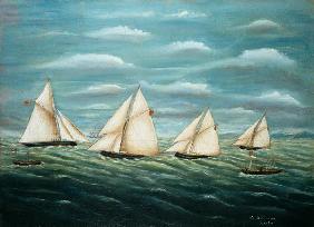 Regatta off the Long Sand Lightship, Primitive School