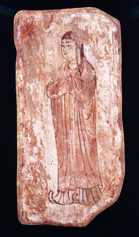 Woman with typically chinese features in Nestorian paintingAssyrian od Anonymous