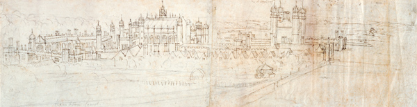 View of Hampton Court from the North, from 'The Panorama of London' od Anthonis van den Wyngaerde