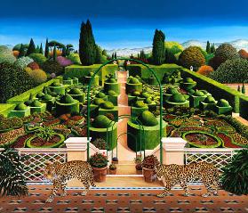 Italian Garden, 1987 (acrylic on board) 