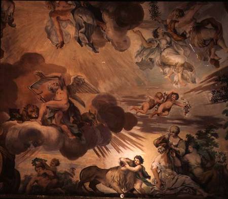 The Triumph of Peace Over War, detail of the heavens, from the ceiling of the main hall od Anton Agelo Bonifazi