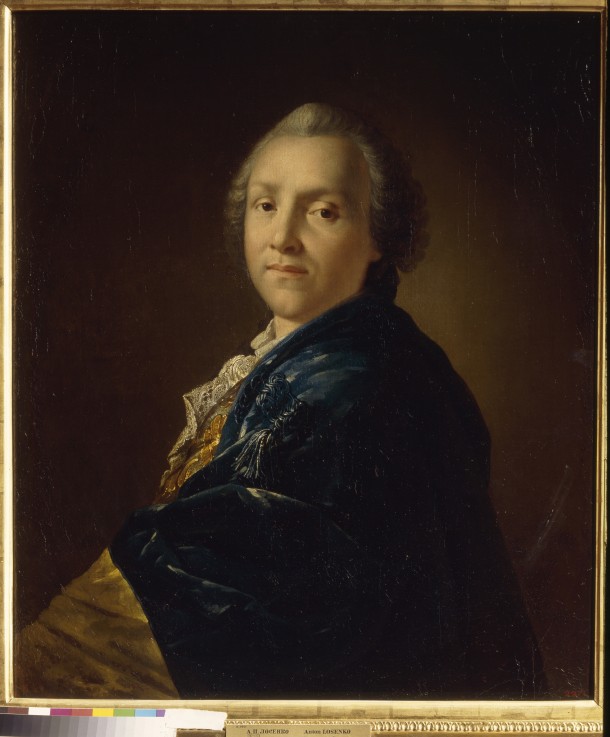 Portrait of the poet Alexander Sumarokov (1717-1777) od Anton Pawlowitsch Lossenko