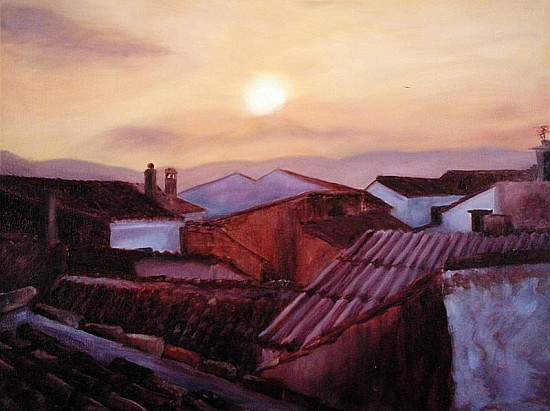 Rooftops, 2002 (oil on canvas)  od Antonia  Myatt