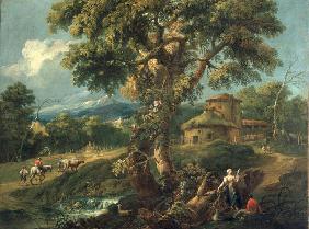 A.Diziani / Mountain Landscape / C18th