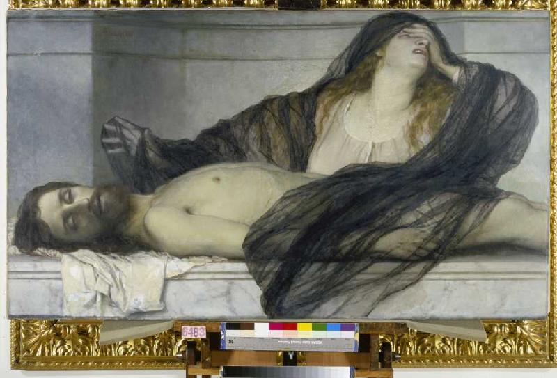 Mourning Magdalena. od Arnold Böcklin