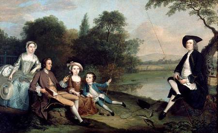 Portrait of a family of Anglers od Arthur Devis