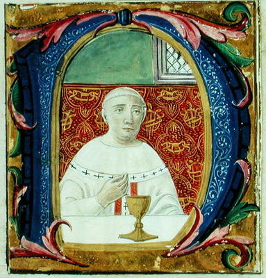 Historiated initial 'N' depicting a Pope (Leon X?) performing a mass (vellum) od Attavante di Gabriello di Vanti di Bartolo