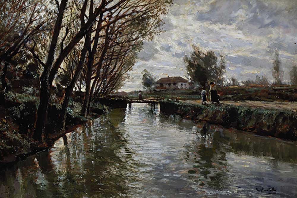 On river bank od Attillo Pratella