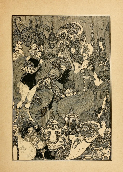 The Rape of the Lock. Illustration for "The Cave of Spleen" by Alexander Pope od Aubrey Vincent Beardsley