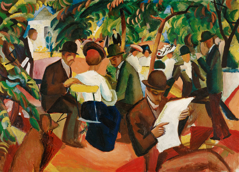 Garden restaurant. od August Macke