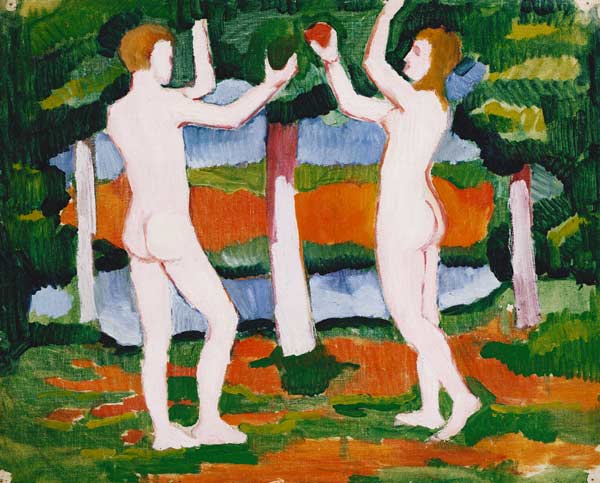 Adam und Eva od August Macke