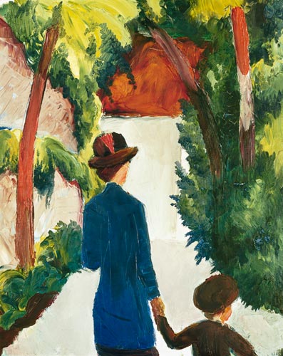 Mother and child in the park od August Macke