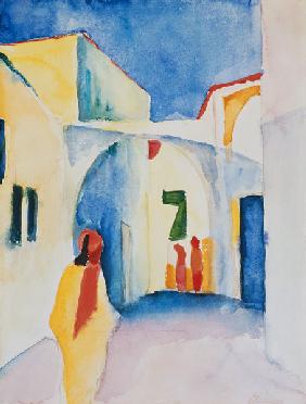 Pohled do uličky - August Macke