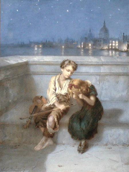 On Waterloo Bridge, London od Augustus Edward Mulready