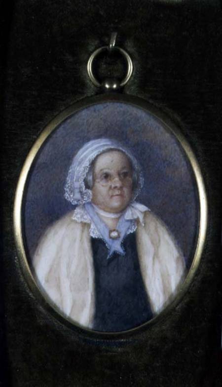 Oval portrait of Mrs Mary Reibey (w/c on ivory) od Australian School