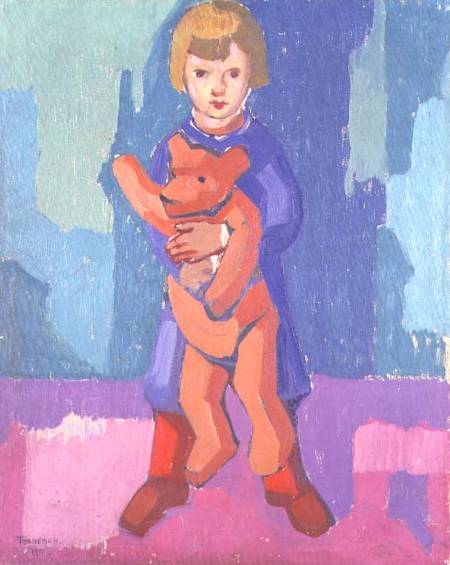 Boy with a Teddy Bear od Axel Torneman