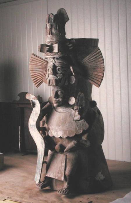 Votive Vessel with an image of Tlaloc od Aztec