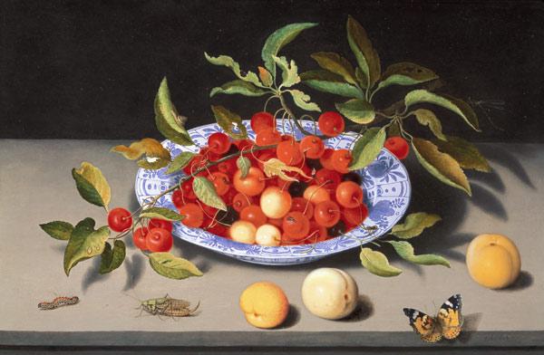 Still Life of Cherries and Peaches