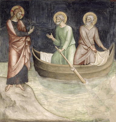 The Calling of St. Peter, from a series of Scenes of the New Testament (fresco) od Barna  da Siena
