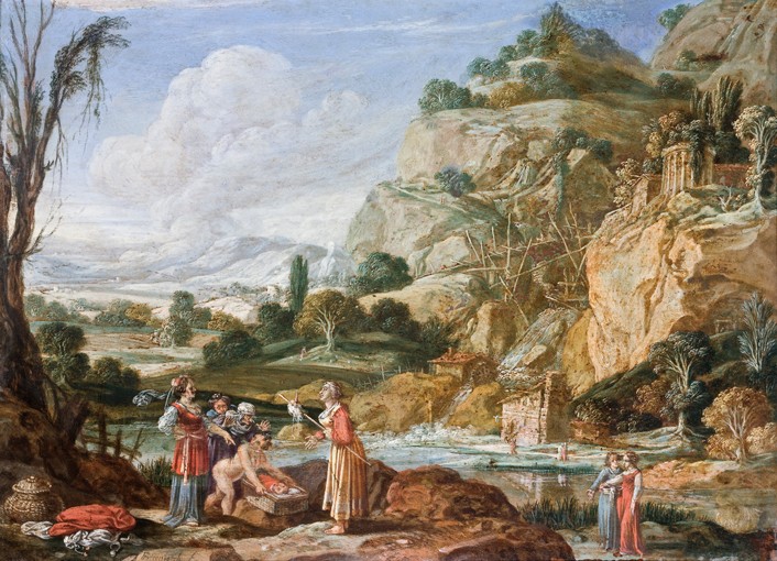 The Finding of the Infant Moses by Pharaoh's Daughter od Bartholomeus Breenbergh