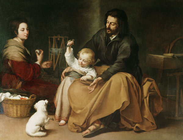 The Holy Family with the Little Bird od Bartolomé Esteban Perez Murillo