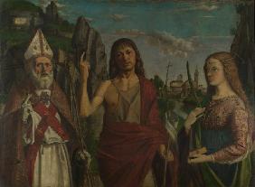 Saint Zeno, Saint John the Baptist and a Female Martyr