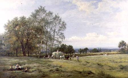 An English Hayfield od Benjamin Williams Leader