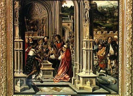 Charlemagne (742-814) Placing the Relics of Christ in the Chapel of Aix-la-Chapelle od Bernard van Orley