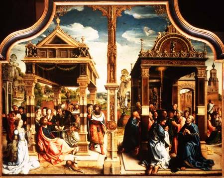 St. Thomas and St. Matthew Altarpiece, centre panel of triptych depicting scenes from the lifes of t od Bernard van Orley