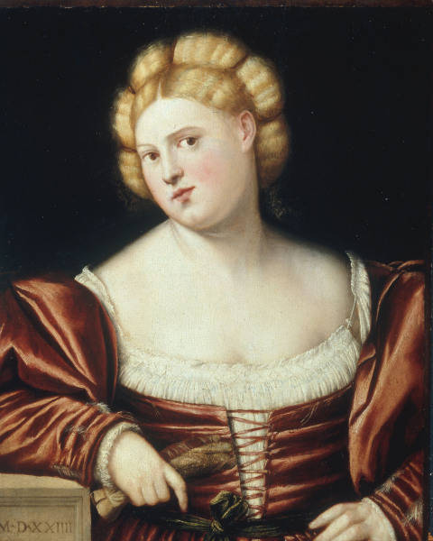 B.Licinio / Young Lady / Paint./ 1524 od Bernardino Licinio