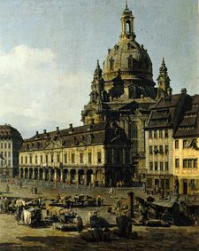 The new market in Dresden of Moritz -- Strasse out (part) od Bernardo Bellotto