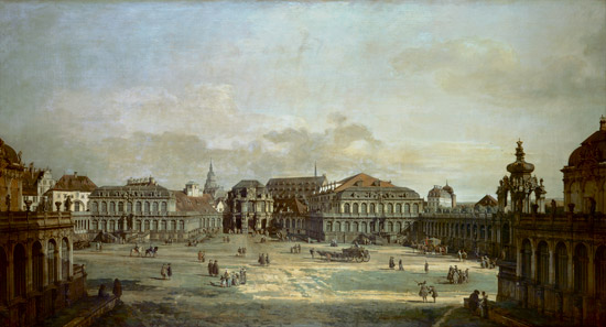 The cage court in Dresden od Bernardo Bellotto
