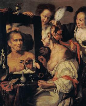 The old cocotte (Vanitas representation)