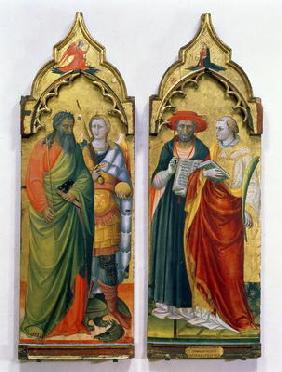 St. Andrew, St. Michael, St. Jerome and St. Lawrence (tempera on panel)