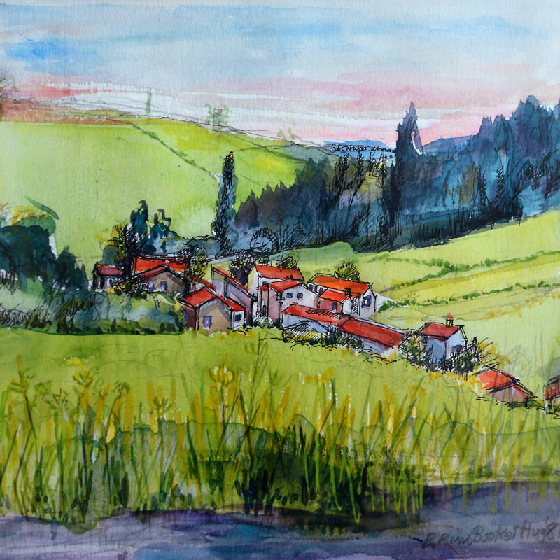 Village in the Auvergne od Brenda Brin  Booker