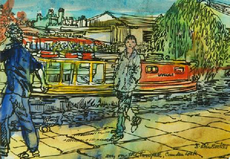 Boys on the Towpath, Camden Lock