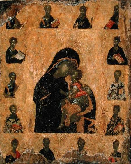 Virgin of Tenderness with the Saints od Byzantine