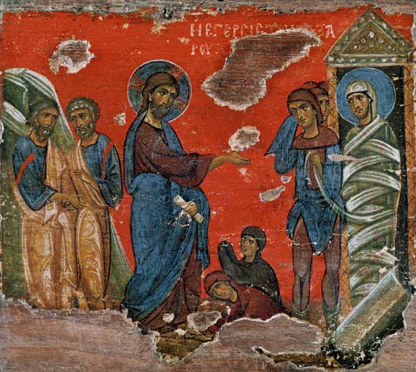 The Raising of Lazarus od Byzantine School