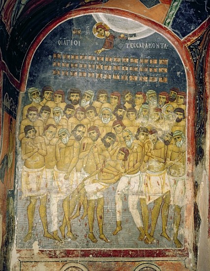 The Forty Martyrs of Sebaste od Byzantine School