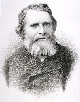 Portrait of John Ruskin (1819-1900) (engraving)