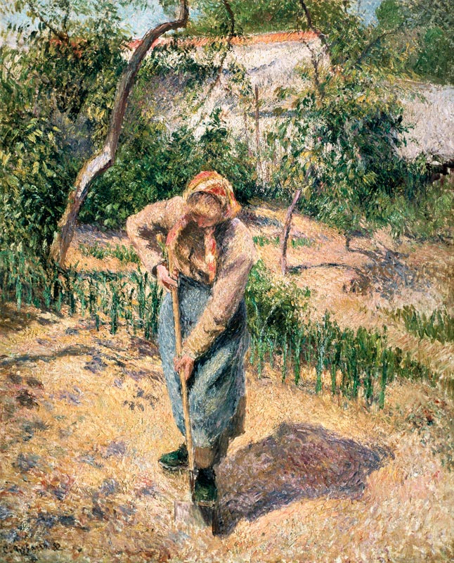 Farmer's wife at the gardening od Camille Pissarro