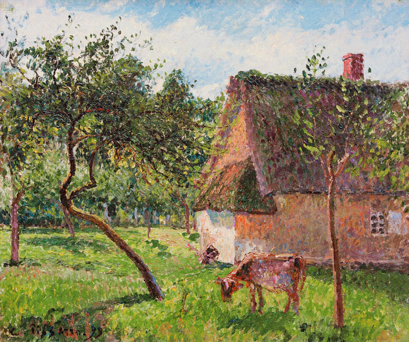 C.Pissarro, Obstgarten in Varengeville od Camille Pissarro