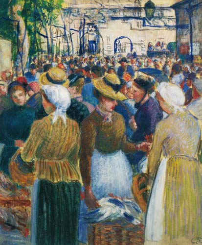 The poultry market in Gisors od Camille Pissarro