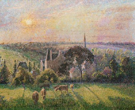 Pissarro / Paysage a Eragny, eglise ...