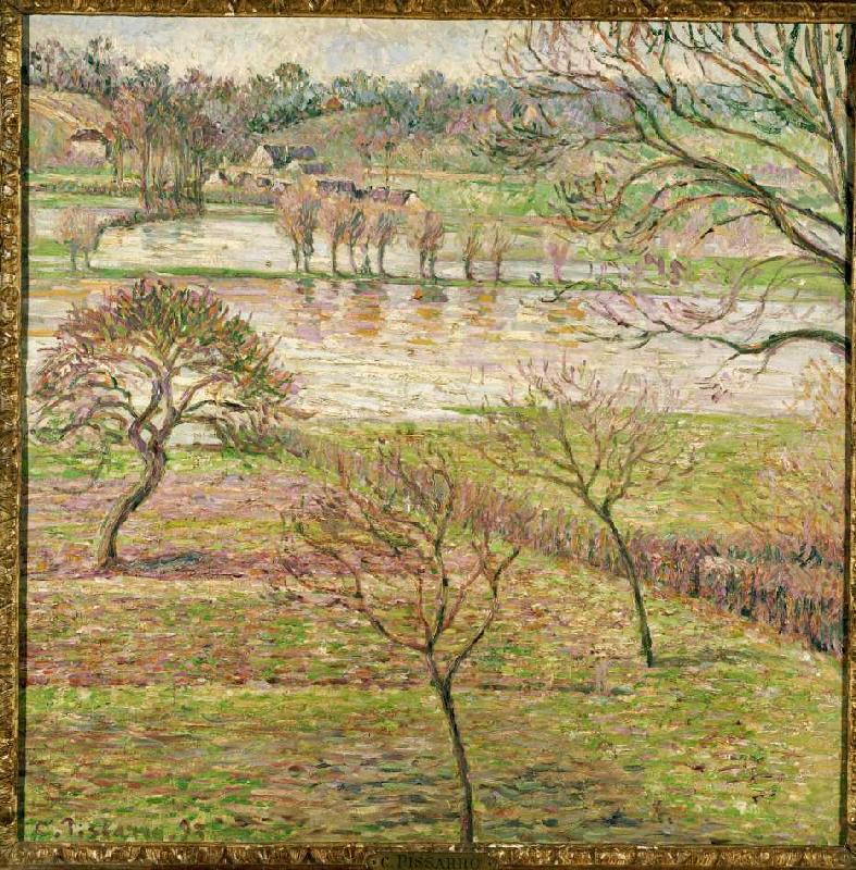 Inundation in Eragny. od Camille Pissarro