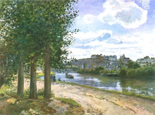 The shores of the Oise I od Camille Pissarro