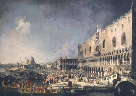 The Reception of the French Ambassador in Venice od Giovanni Antonio Canal (Canaletto)