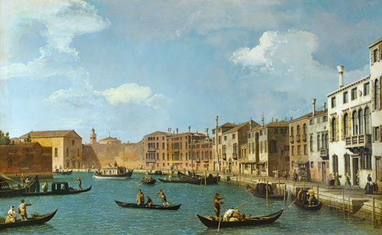 View of the Canal of Santa Chiara, Venice od Giovanni Antonio Canal (Canaletto)